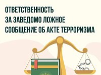 Важно знать: за заведомо ложные угрозы теракта предусмотрено наказание