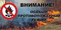 На территории района введен особый противопожарный режим