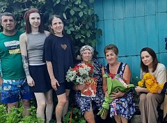 Жительница села Малое Щербедино отметила юбилей