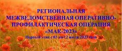 На территории региона стартовал первый этап межведомственной оперативно-профилактической операции «Мак-2023»