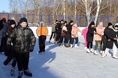 На Романовском катке состоялся праздник «Ледовые забавы»