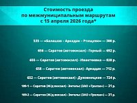 В Саратовской области с 15 апреля актуализируют тарифы на электрички, пригородные автобусы и водный транспорт